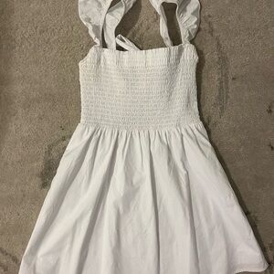 Altar'd State White Smocked Mini Dress
